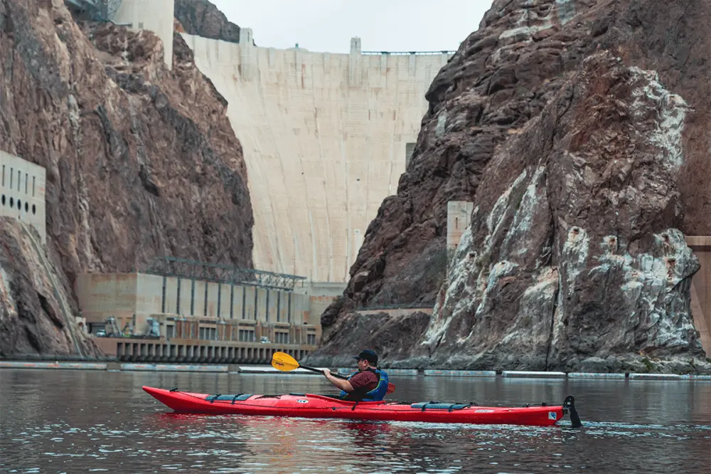 Kayaker near Hoover Dam