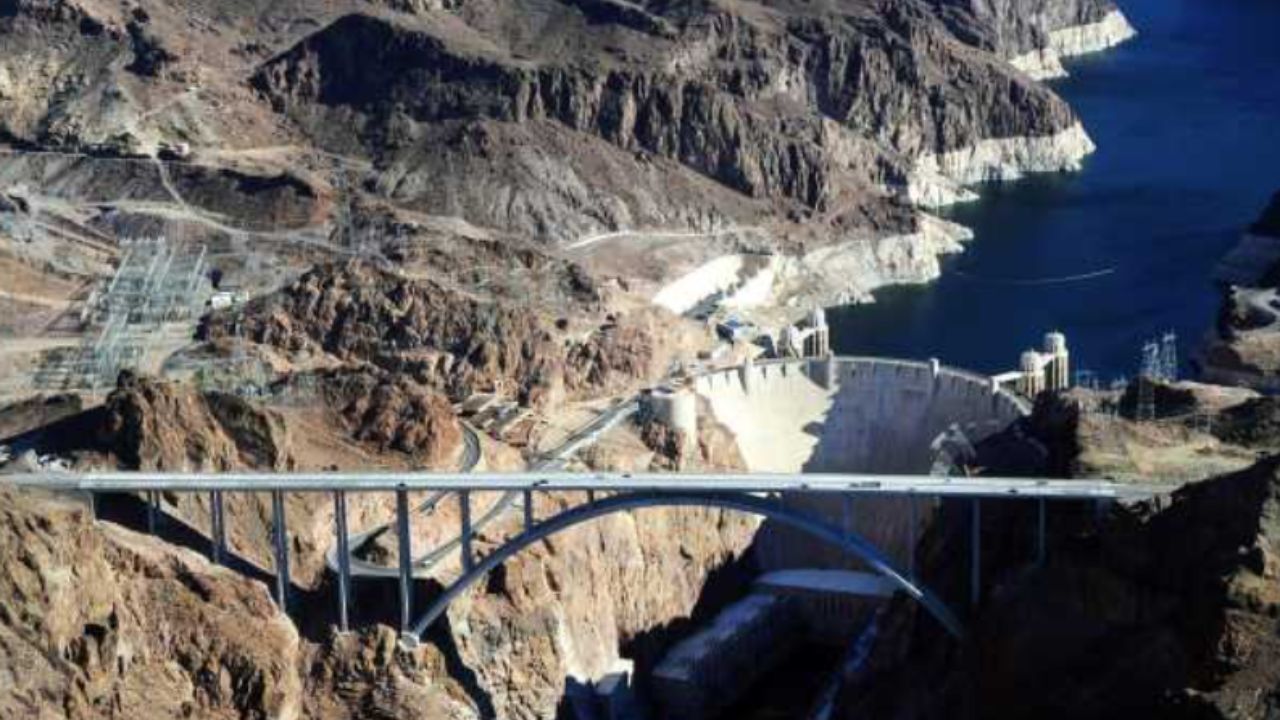  A view of the Mike O'Callaghan–Pat Tillman Memorial Bridge