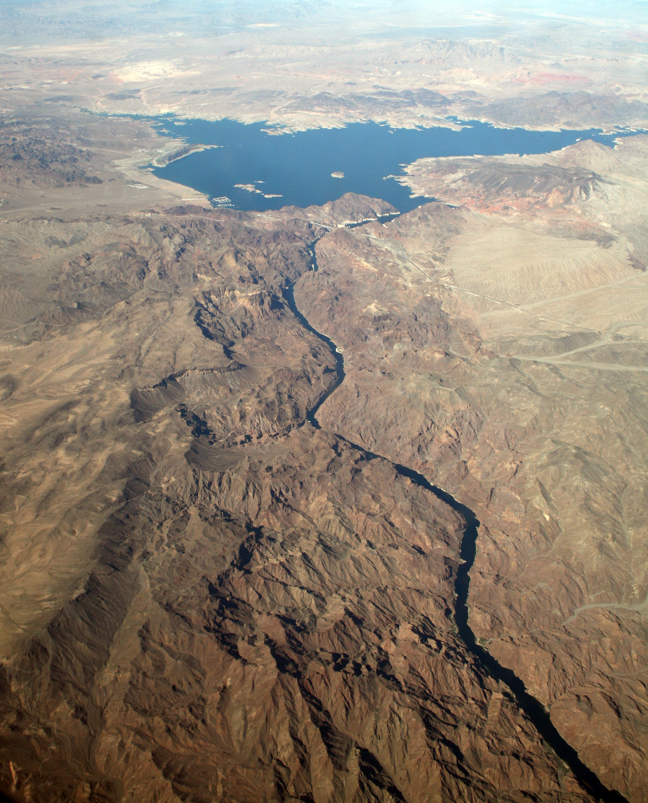 Black Canyon, Colorado river, Hoover Dam and Lake Mead.