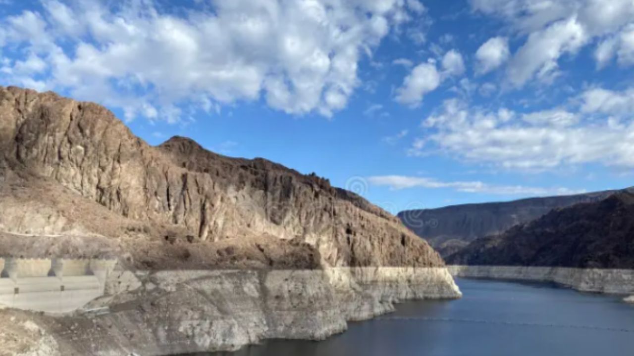 An image of Hoover Dam in the Black Canyon of the Colorado River in Nevada and Arizona.