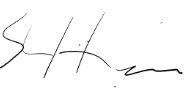Cursive handwriting, possibly a signature, on a white background.