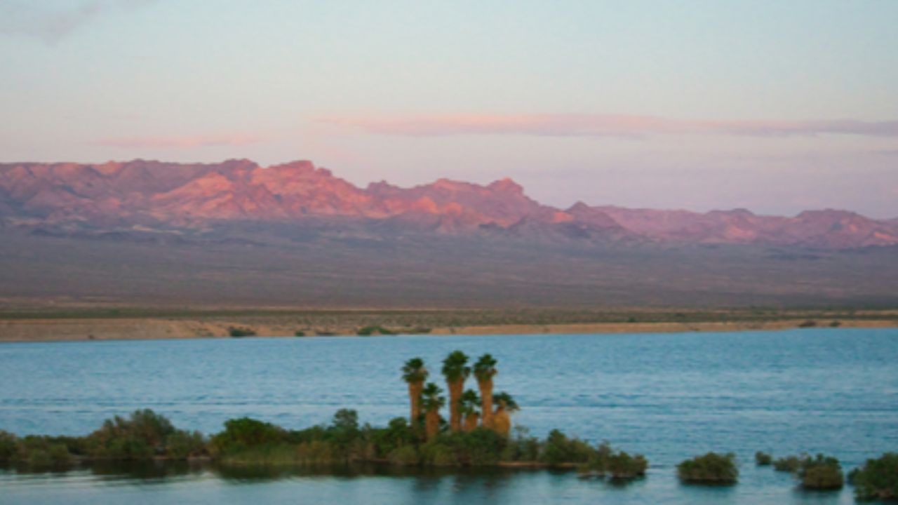 An image showing sunrise along the Colorado River